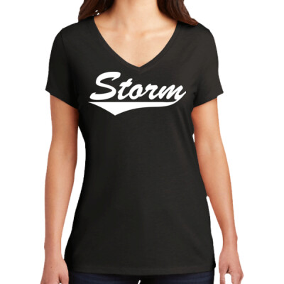 Ladies V-Neck Triblend Shirt - Storm Swoosh Thumbnail