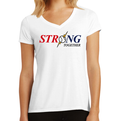 Ladies V-Neck Triblend Shirt - Strong Together Thumbnail